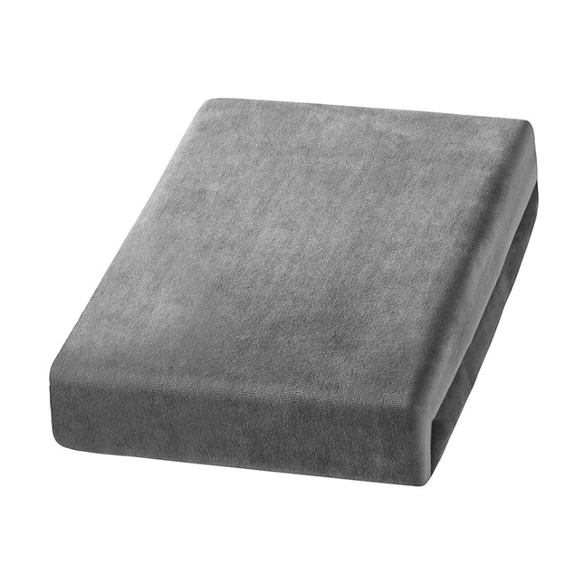 Gray velor cover – image 1