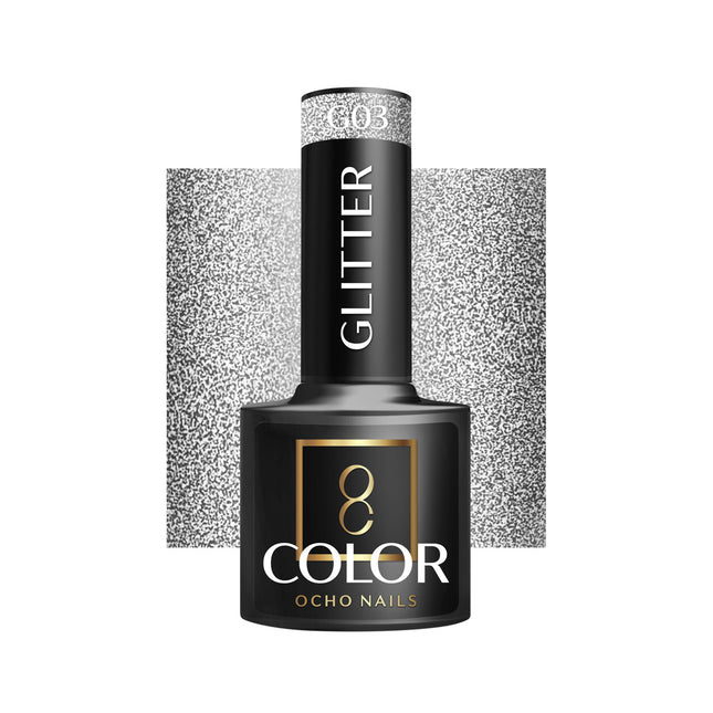 Vernis semi-permanent Ocho Nails pailleté G03 – 5 g – photo 1