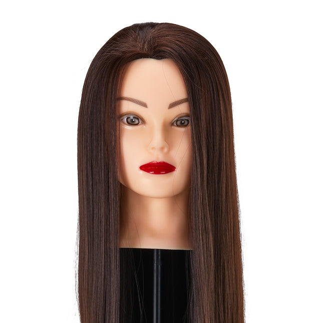 Tête d’entraînement Gabbiano WZ2 – cheveux synthétiques, couleur 4, longueur 24 – photo 1