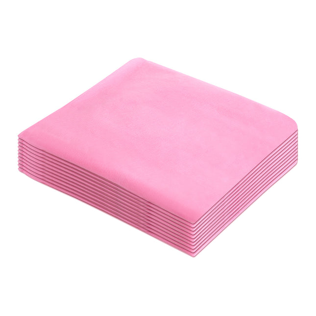 Wegwerp stoelhoes met elastiek roze 10 stuks – foto 1