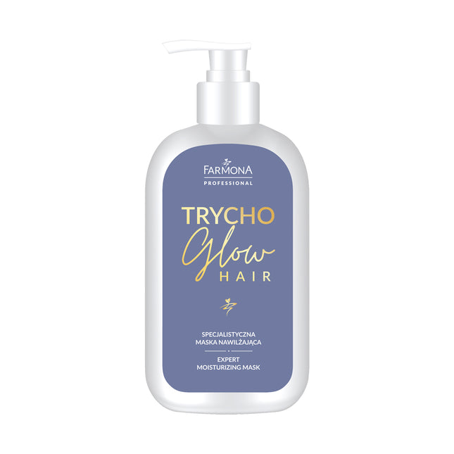 Haarmasker FARMONA TRYCHO GLOW Intensief Hydraterend 375 ml met Keratine, Biotine, Ceramiden en fiberHance™ – foto 1