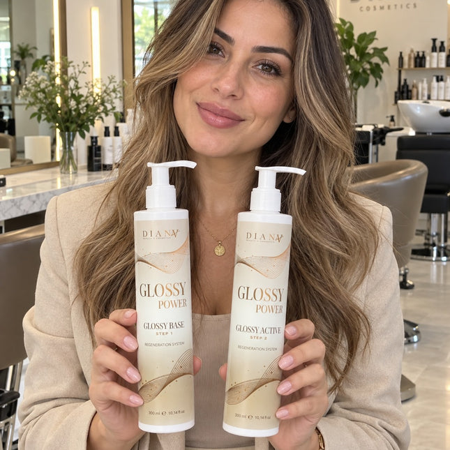 Haarherstelbehandeling Glossy Power Shine Infusion – tweestaps – 2 × 300 ml – foto 1