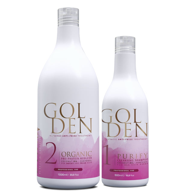 Golden Professional proteïne haarstraightening set 1000 ml + 500 ml – foto 1