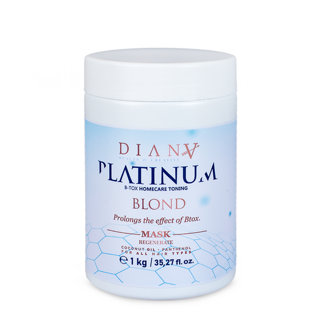Thuisverzorgingsmasker Platinum Botox – Hydraterend masker met violet pigment voor blond haar – 1000 g – foto 1