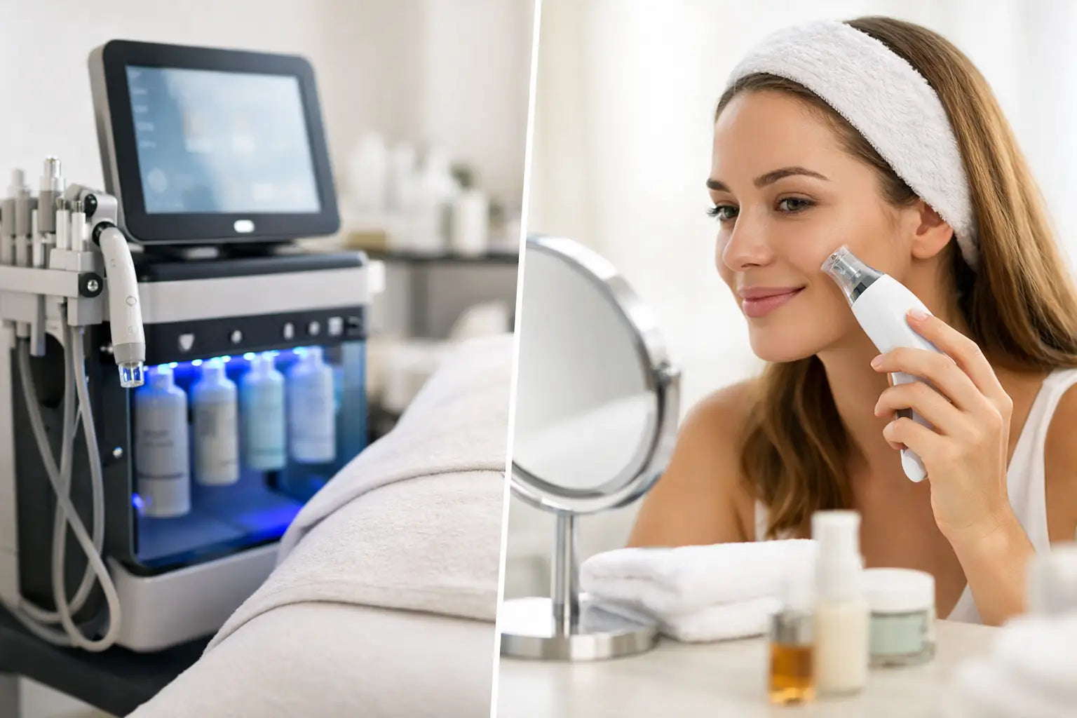 Hydrafacial apparaat alternatief voor salon?