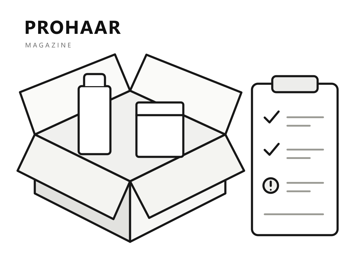 Prohaar Magazine: illustratie van een leveringscontrole met pakket en checklist