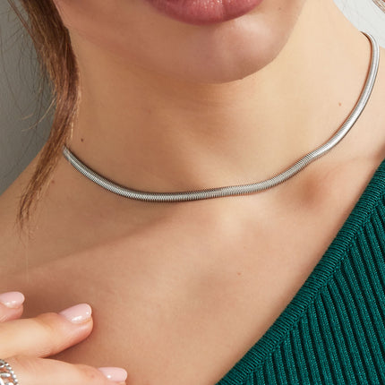 Ketting plat met print - Goud kleur-4.0MM