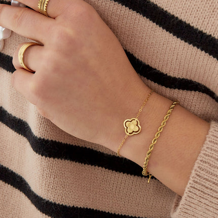 armband dubbele klaver