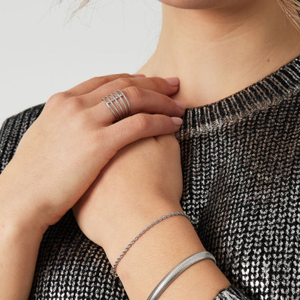 Armband jasseron gedraaid smal - zilver-2.0MM