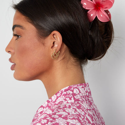 Haarclip met gradiëntbloem Hawaii love