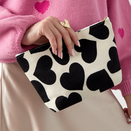 Make-up tasje met hartjes