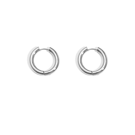 Basic creolen oorbellen - large Stainless Steel