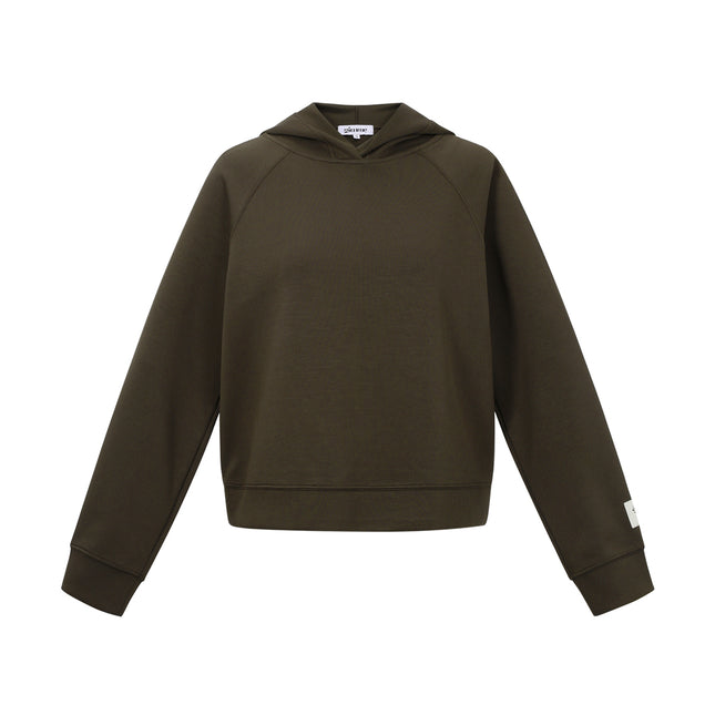 Gebreide Polyestervezel Vrouwen Hoodie Sportief Eenvoudige Kleur