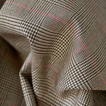 Polyestervezel Vrouwen Suit Set Conservatief Geruit Herfst/Winter