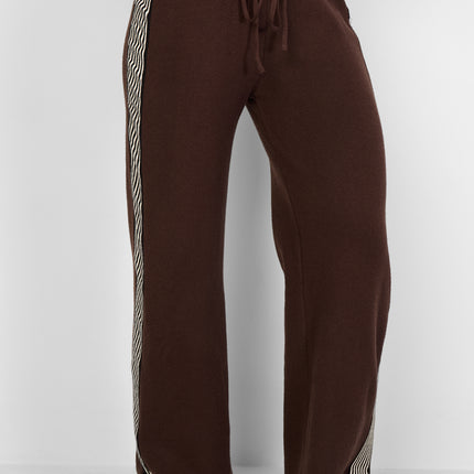 gebreide broek met strepen