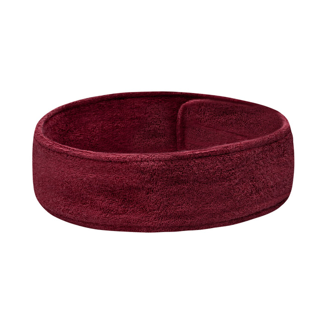 Bandeau en tissu éponge bordeaux – photo 1