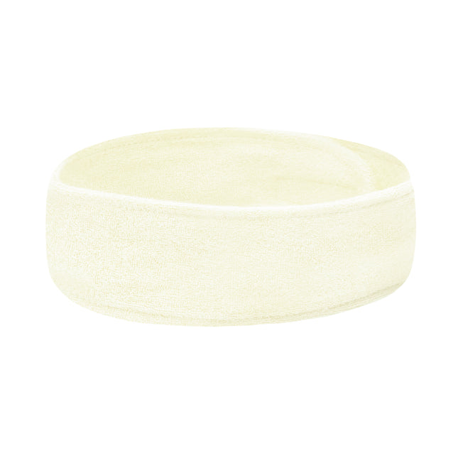 Bandeau en tissu éponge crème – photo 1