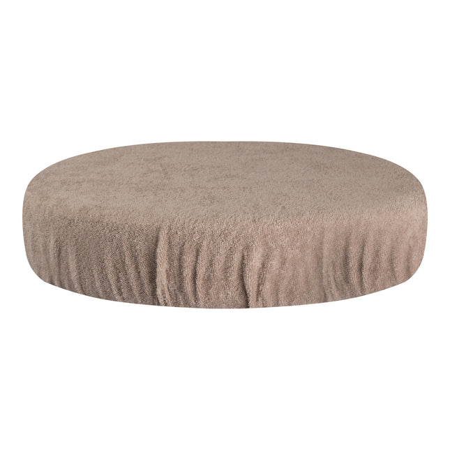 Housse de tabouret en tissu éponge beige – photo 1