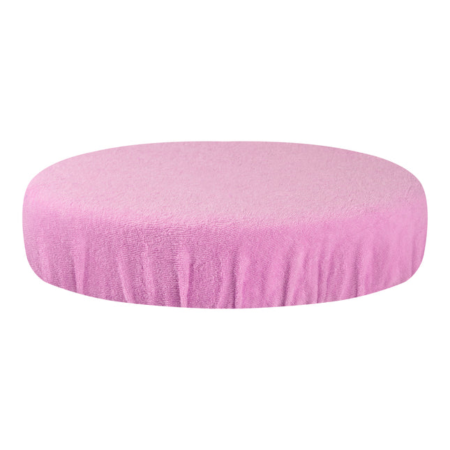 Housse de tabouret en tissu éponge rose – photo 1