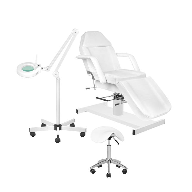 Ensemble de mobilier de salon: chaise 210 + lampe loupe LED S5 + tabouret 302 – photo 1
