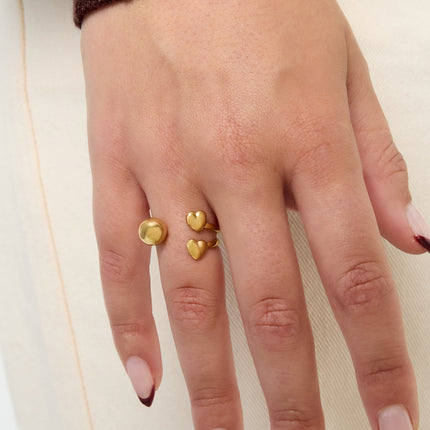 Roestvrijstalen minimalistische ringen Hart Casual Dagelijks Eenvoudig Serie Dames sieraden