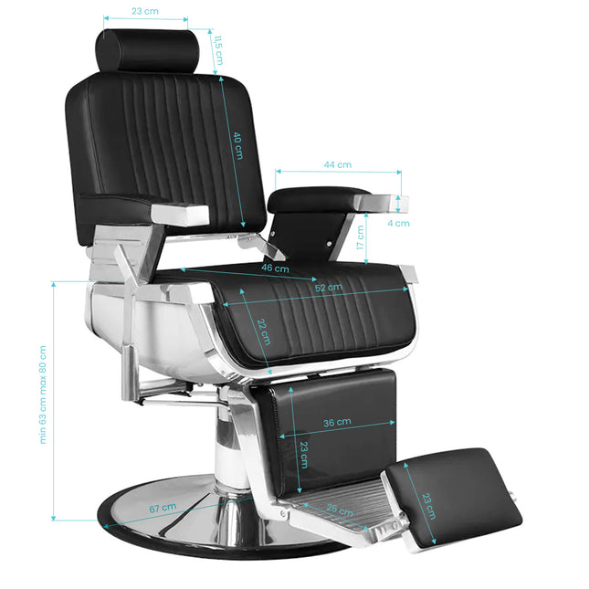 Barberstoel Hair System Royal X – zwart – foto 1