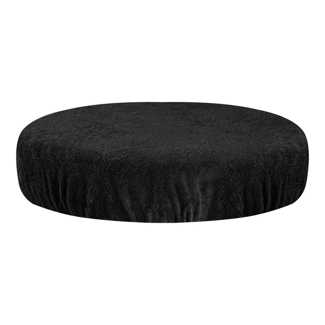 Housse de tabouret en tissu éponge noir – photo 1