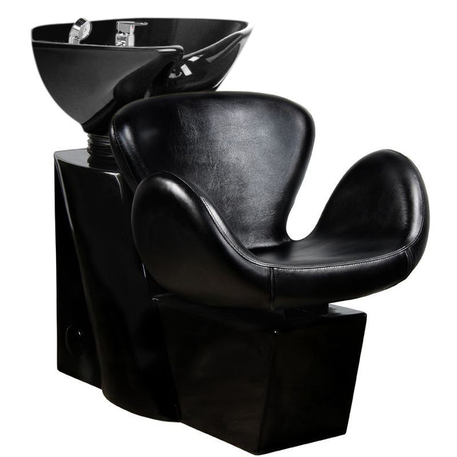 Bac à shampoing Gabbiano Amsterdam noir avec vasque noire – photo 1
