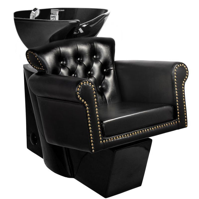 Bac à shampoing Gabbiano Berlin noir avec lavabo noir – photo 1