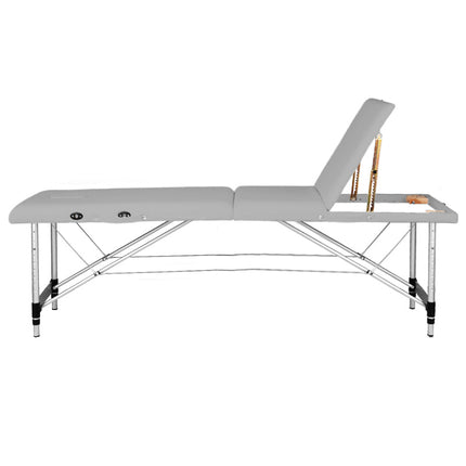BALANCE opvouwbare aluminium massagetafel 3-delig grijs – foto 2