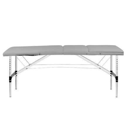 BALANCE opvouwbare aluminium massagetafel 3-delig grijs – foto 3