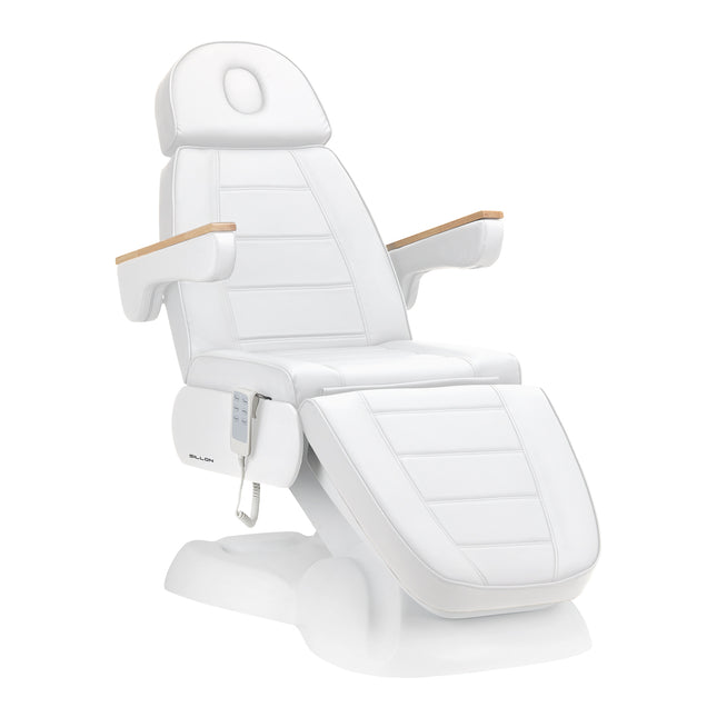 Elektryczny fotel kosmetyczny Sillon Lux 273b 3-silnikowy – biały – zdjęcie 1