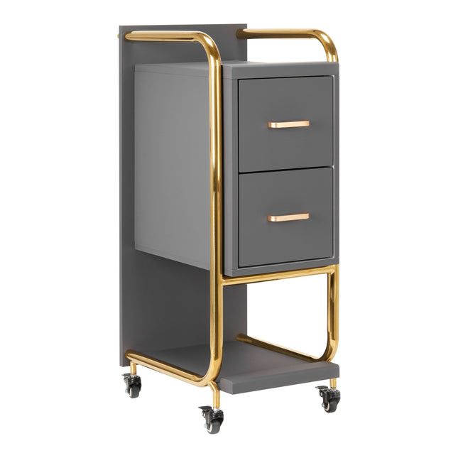 Friseurwagen Gabbiano Solo gold-grau – Bild 1