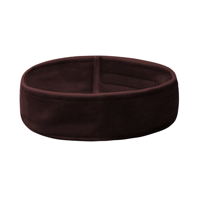 Bandeau cosmétique en velours marron – photo 1