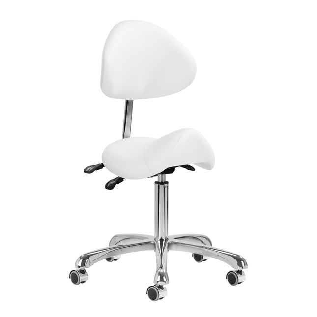 Taboret kosmetyczny Giovanni 1004 – biały – zdjęcie 1