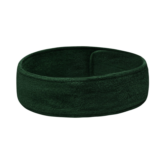 Bandeau en tissu éponge vert bouteille – photo 1