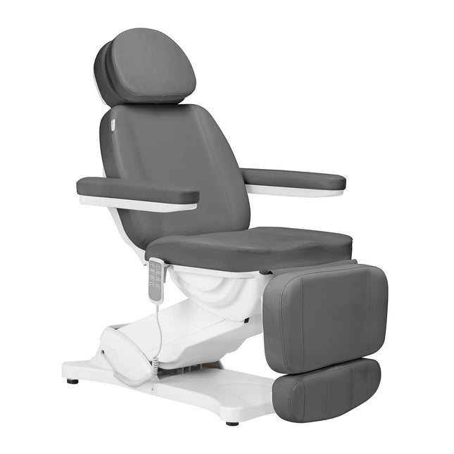 Elektryczny fotel kosmetyczny Sillon CLASSIC 4-silnikowy z gondolą – szary – zdjęcie 1