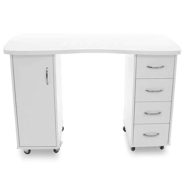 Bureau 2027 blanc avec deux caissons – photo 1