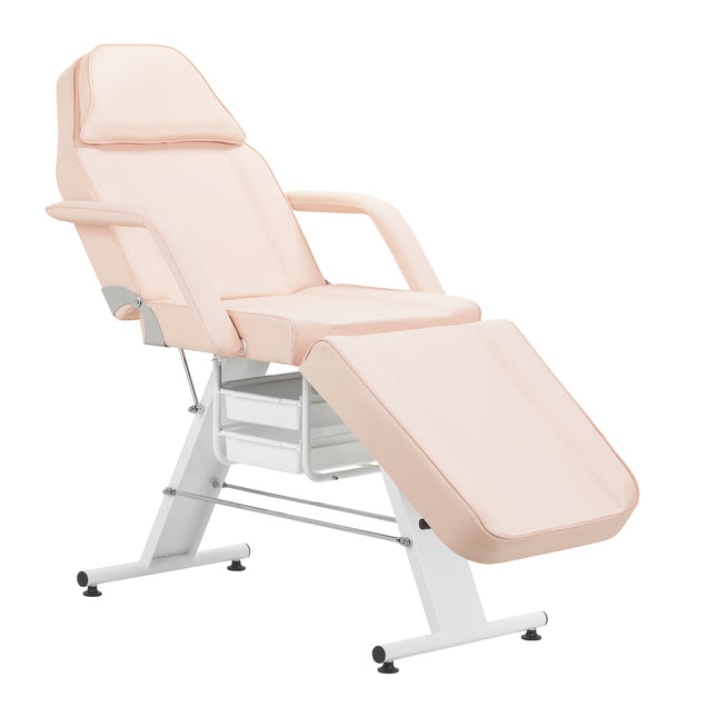 Beauty treatment chair Basic 202 with trays – pink – image 1