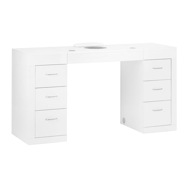 Cosmetische werktafel 324 met cassette-stofafzuiger – wit – foto 1