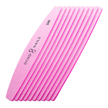 ocho-nails-half-moon-metal-core-file-polishers-240-10pcs-2667