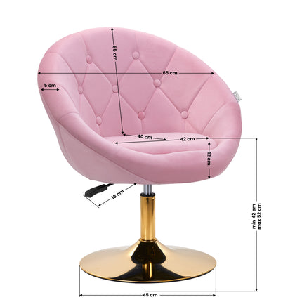 4Rico swivel stoel QS-BL12G roze