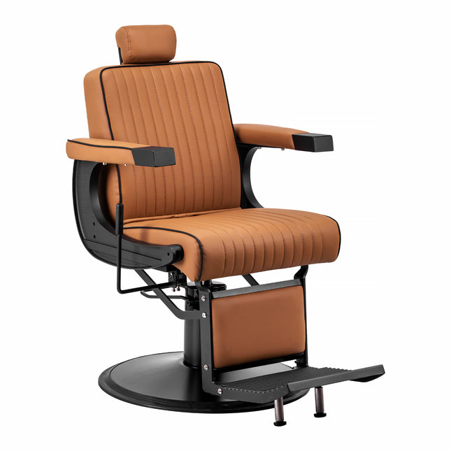 Fauteuil barbier Gabbiano Visionerio marron clair – photo 1