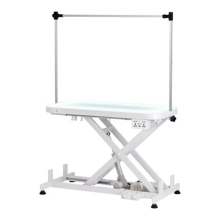 Elektrische Trimmtafel P4W 3 Wit met Verlicht Werkblad, Hoogteverstelling en Dubbele Trimarm