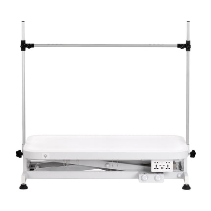 Elektrische Trimmtafel P4W 3 Wit met Verlicht Werkblad, Hoogteverstelling en Dubbele Trimarm