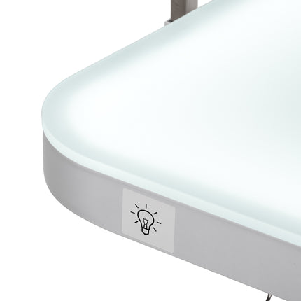 Elektrische Trimmtafel P4W 3 Wit met Verlicht Werkblad, Hoogteverstelling en Dubbele Trimarm