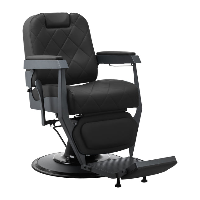Fauteuil barbier Gabbiano Bruno monture graphite – noir – photo 1