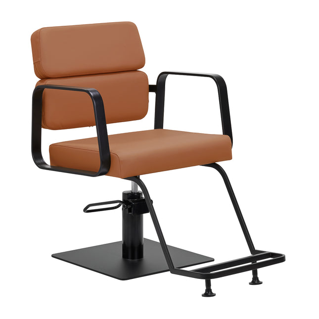 Fauteuil de coiffure Gabbiano Porto noir et orange – photo 1