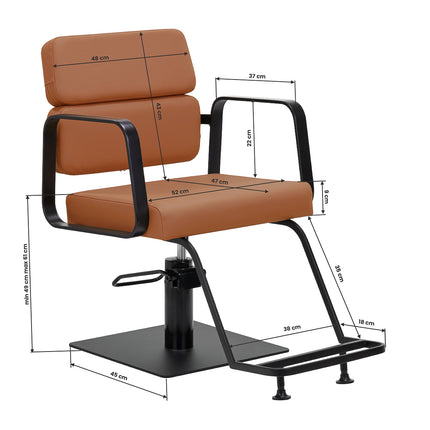 gabbiano-porto-hairdressing-chair-black-orange-5222