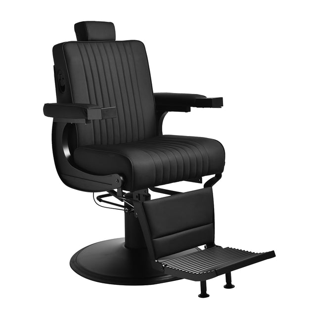 Fauteuil de barbier Gabbiano Levi noir à structure noire, sans coutures – photo 1